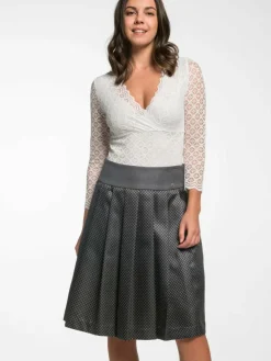 Spieth & Wenksy Röcke*Damen Rock - Edelrose grau kariert