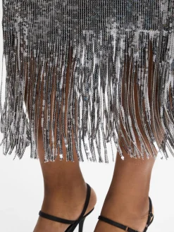 MOS MOSH Röcke*Damen Rock - MMMiaz silber uni