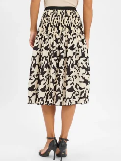 Opus Röcke*Damen Rock - Ribane ecru schwarz gemustert