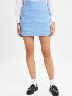 HUGO Röcke*Damen Rock - Romesa hellblau strukturiert