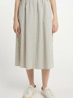 Dreimaster Röcke*Damen Rock in A-Linie beige gestreift
