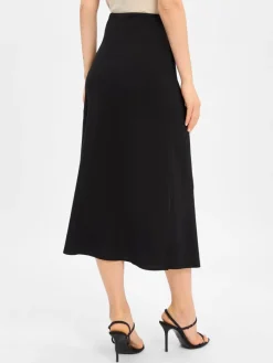 Someday Röcke*Damen Rock mit Leinen-Anteil - Odini schwarz uni