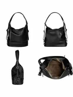 Samantha Look Taschen & Rucksäcke*Damen Rucksack schwarz uni