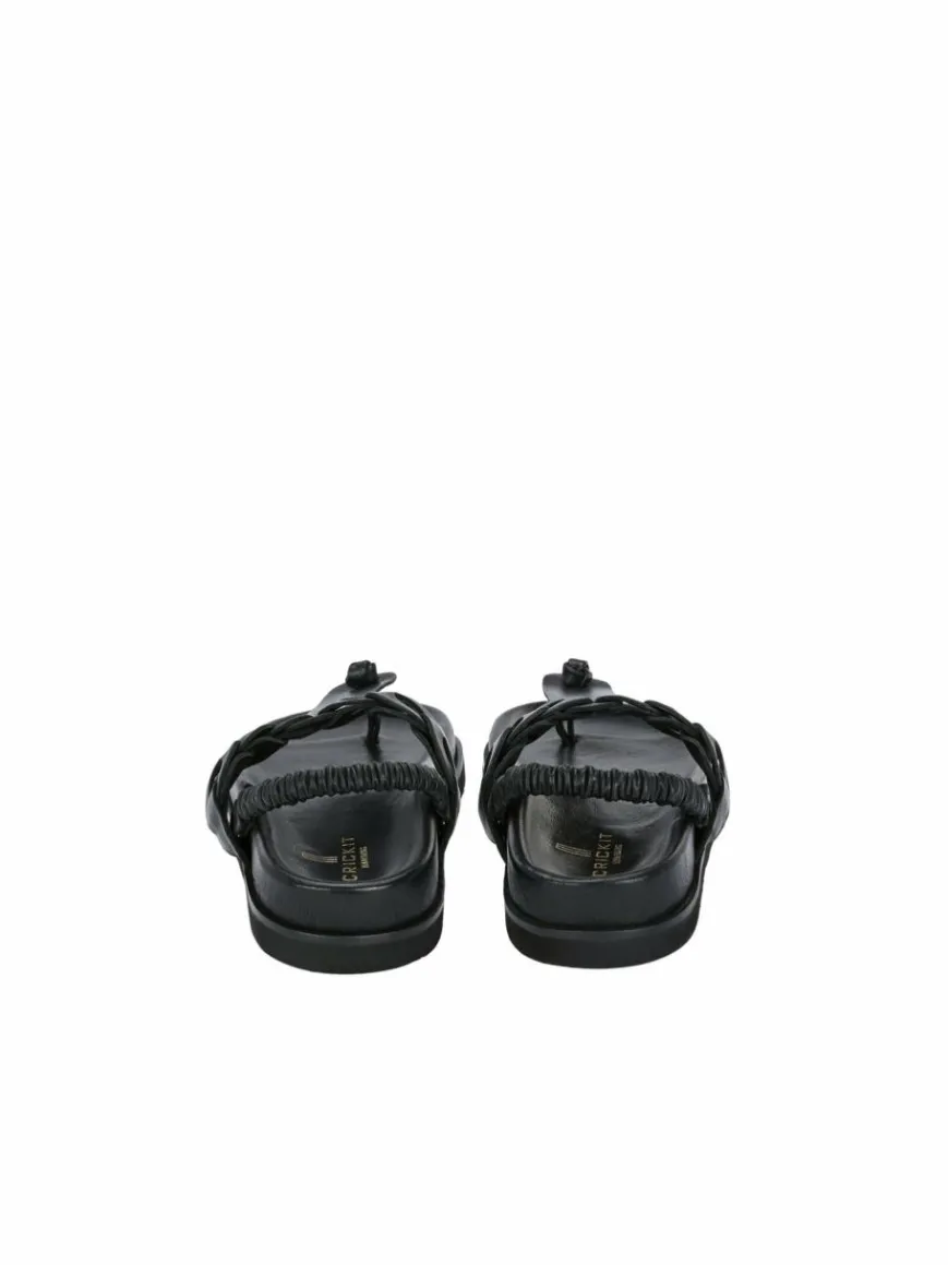 Crickit Zehentrenner|Sandalen & Sandaletten*Damen Sandale - ODINE schwarz uni