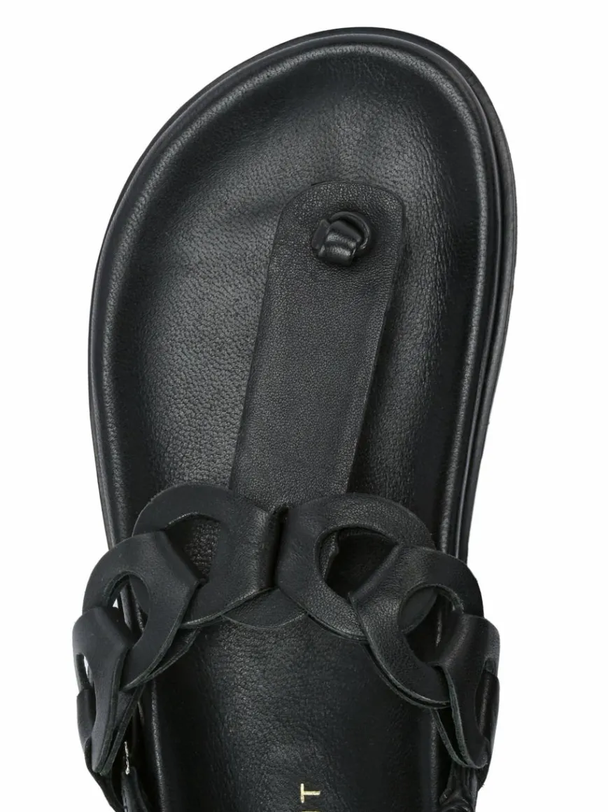 Crickit Zehentrenner|Sandalen & Sandaletten*Damen Sandale - ODINE schwarz uni