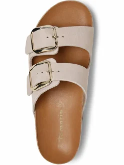 Tamaris Sandalen & Sandaletten*Damen Sandalen aus Leder sand uni