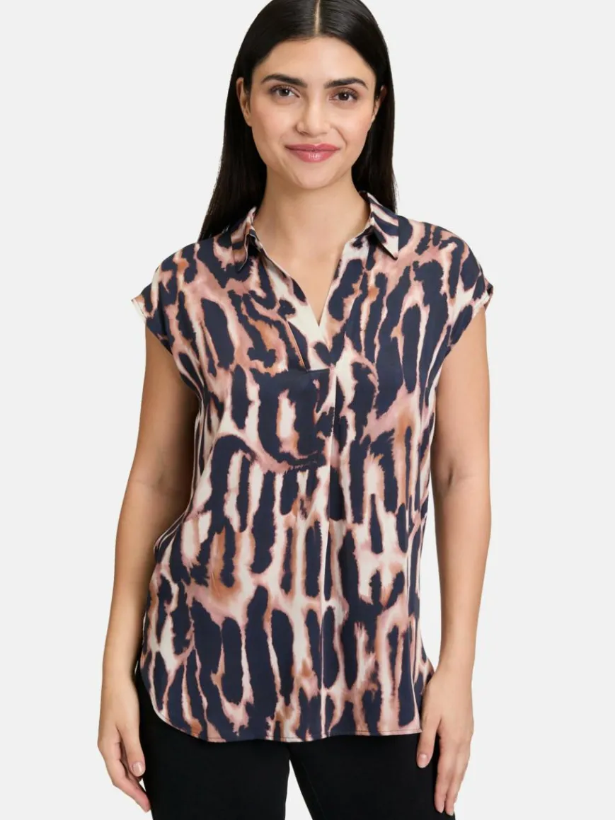 Betty Barclay Blusen*Damen Satin-Bluse mehrfarbig gemustert