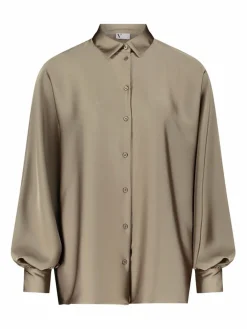 Vera Mont Blusen*Damen Satin-Bluse camel uni