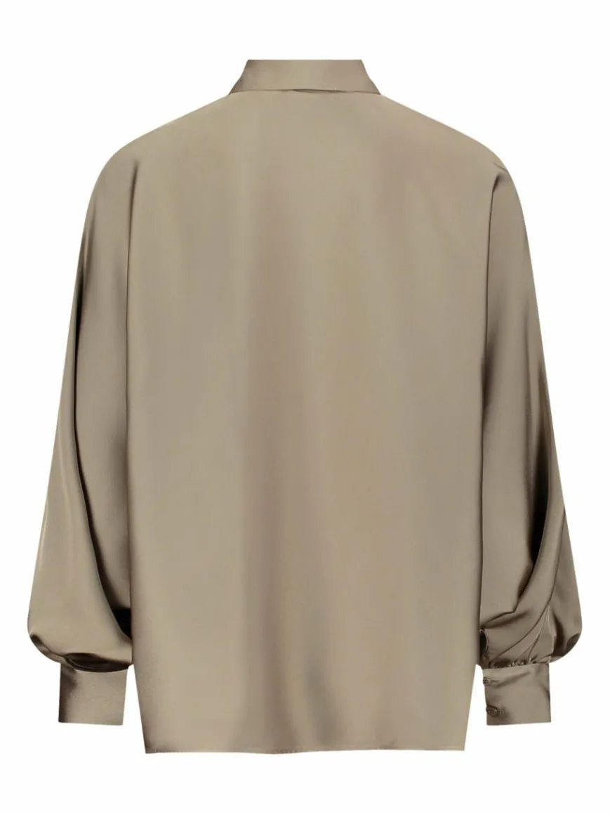 Vera Mont Blusen*Damen Satin-Bluse camel uni