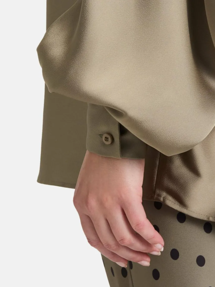 Vera Mont Blusen*Damen Satin-Bluse camel uni