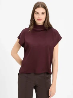 Drykorn Blusen*Damen Satinbluse - Alaria aubergine uni