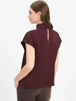 Drykorn Blusen*Damen Satinbluse - Alaria aubergine uni