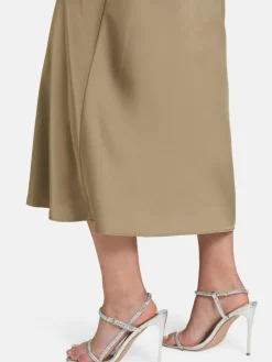 Vera Mont Röcke*Damen Satinrock camel uni