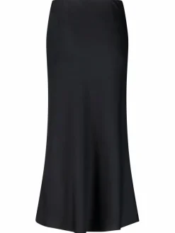 Vera Mont Röcke*Damen Satinrock schwarz uni