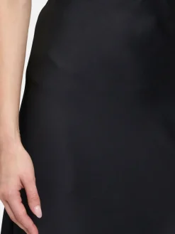 Vera Mont Röcke*Damen Satinrock schwarz uni