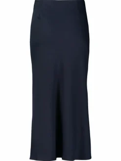 Vera Mont Röcke*Damen Satinrock marine blau uni