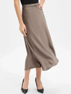 Neo Noir Röcke*Damen Satinrock anthrazit uni