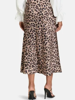 Vera Mont Röcke*Damen Satinrock beige gemustert