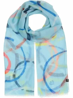 Fraas Schals & Tücher*Damen Schal hellblau gemustert