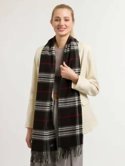 Fraas Schals & Tücher*Damen Schal schwarz kariert