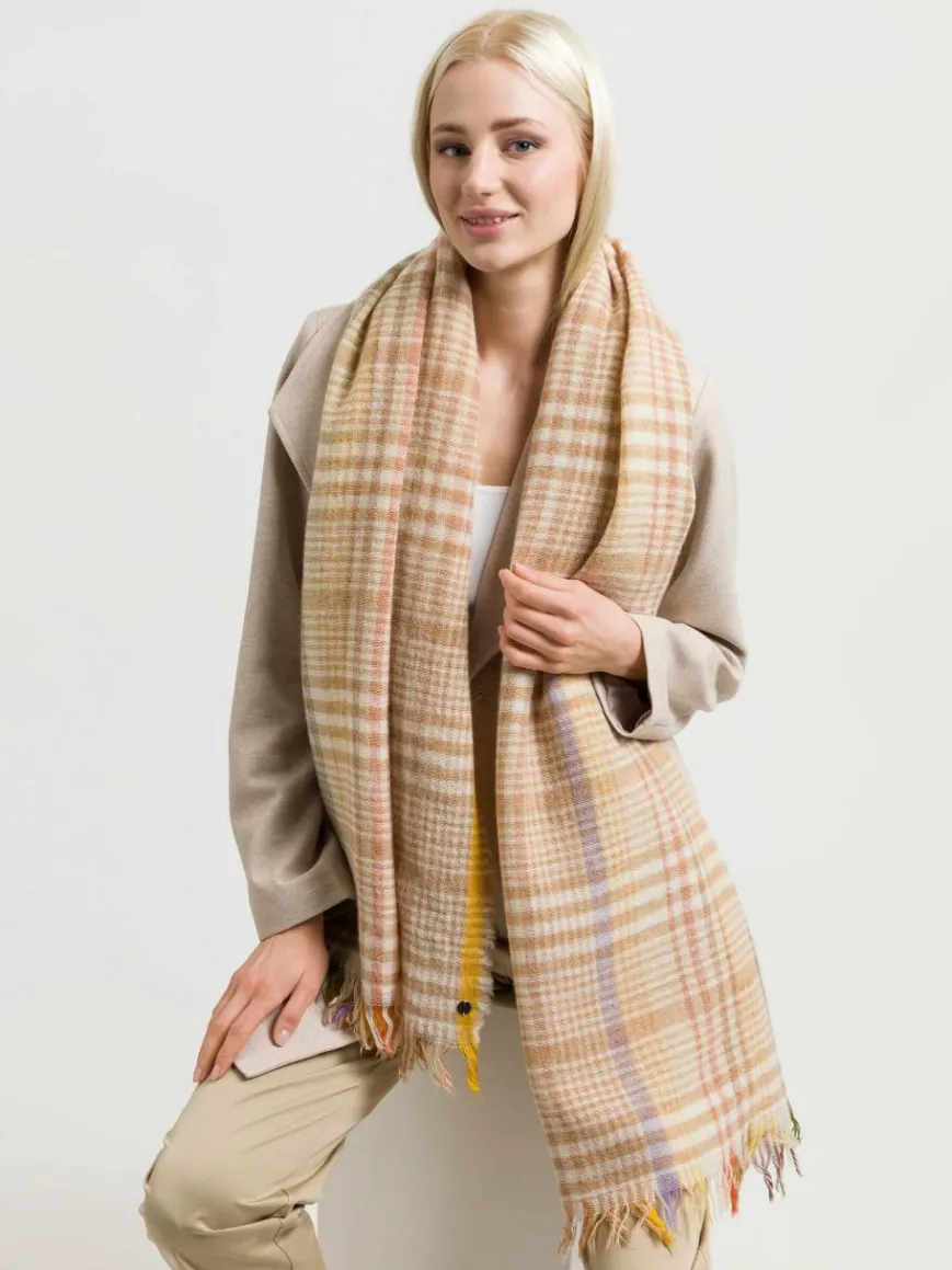 Fraas Schals & Tücher*Damen Schal camel kariert