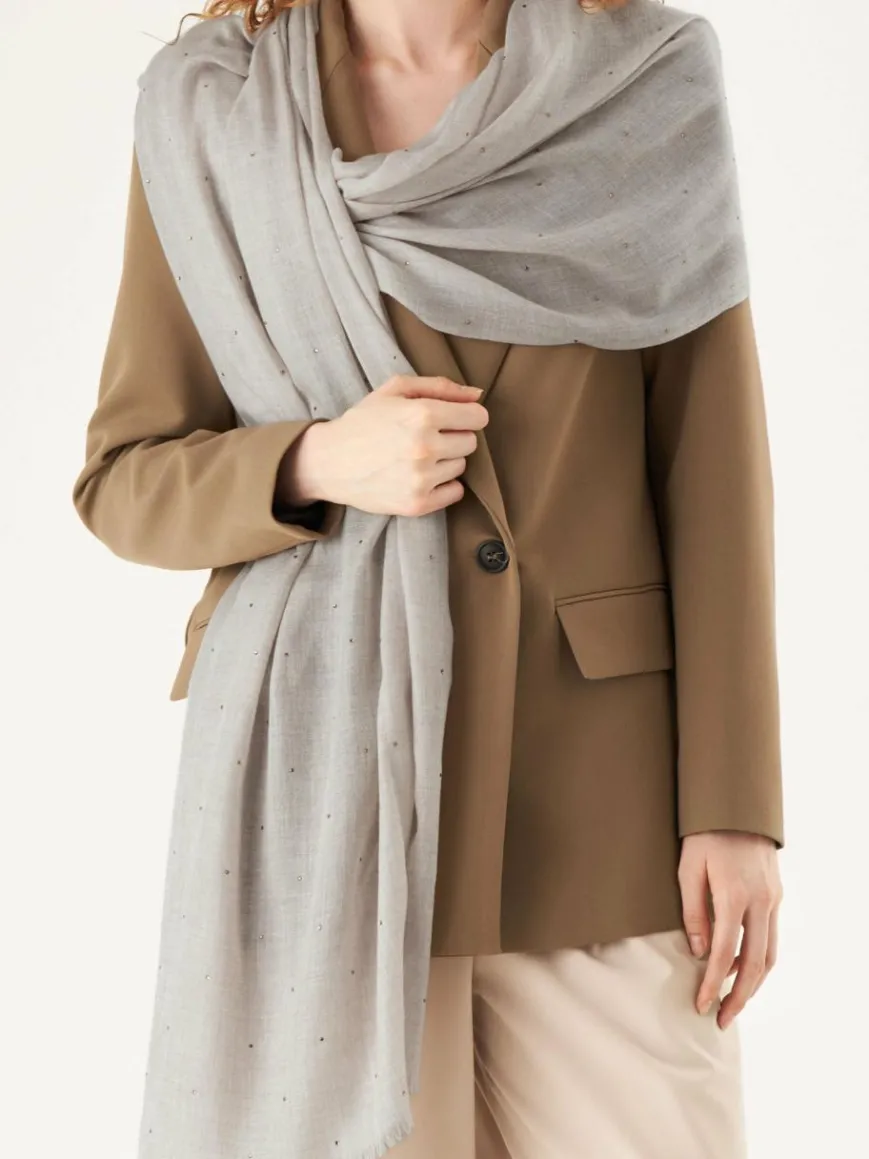 Codello Schals & Tücher*Damen Schal hellgrau bedruckt