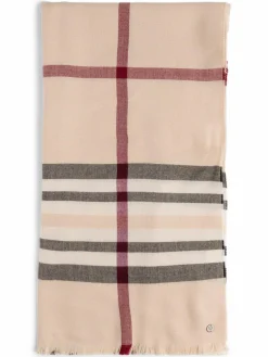 Fraas Schals & Tücher*Damen Schal sand schwarz kariert