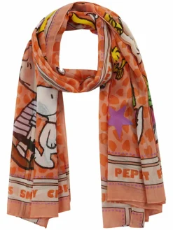 Codello Schals & Tücher*Damen Schal - PEANUTS orange bedruckt