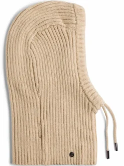 Loevenich Mützen & Hüte|Schals & Tücher*Damen Schalmütze mit Wollanteil beige uni