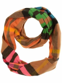 Fraas Schals & Tücher*Damen Schlauchschal camel kariert