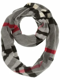 Fraas Schals & Tücher*Damen Schlauchschal hellgrau kariert