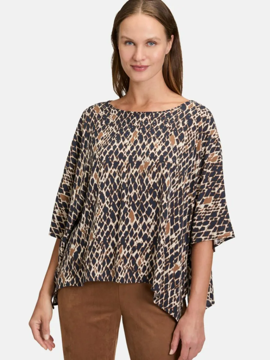 Betty Barclay Blusen*Damen Schlupfbluse marine mehrfarbig gemustert