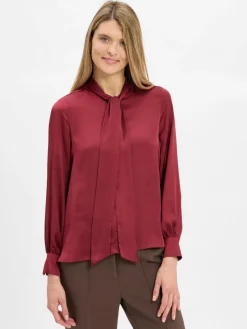 JOOP! Blusen*Damen Schluppenbluse - Bow bordeaux uni