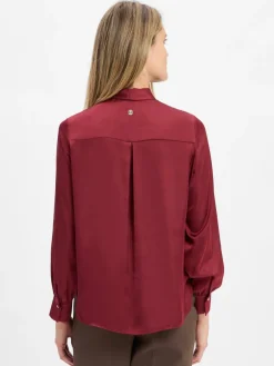 JOOP! Blusen*Damen Schluppenbluse - Bow bordeaux uni