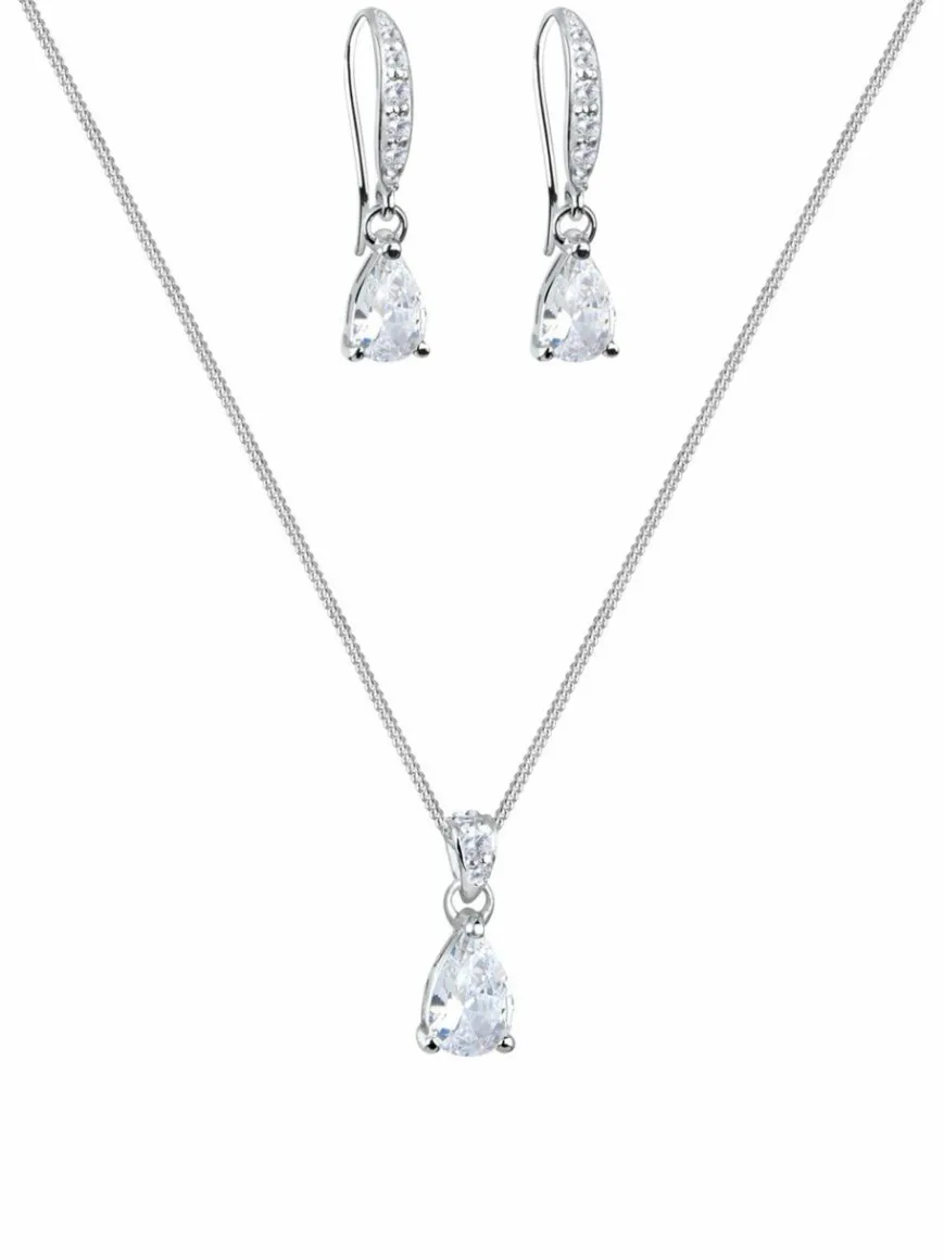 Elli Schmuck*Damen Schmuckset silber uni