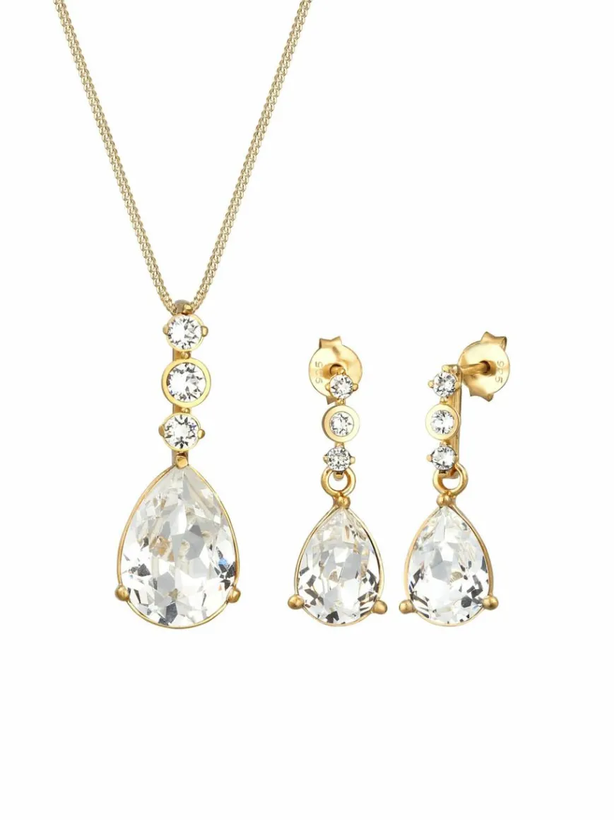 Elli PREMIUM Schmuck*Damen Schmuckset gold uni