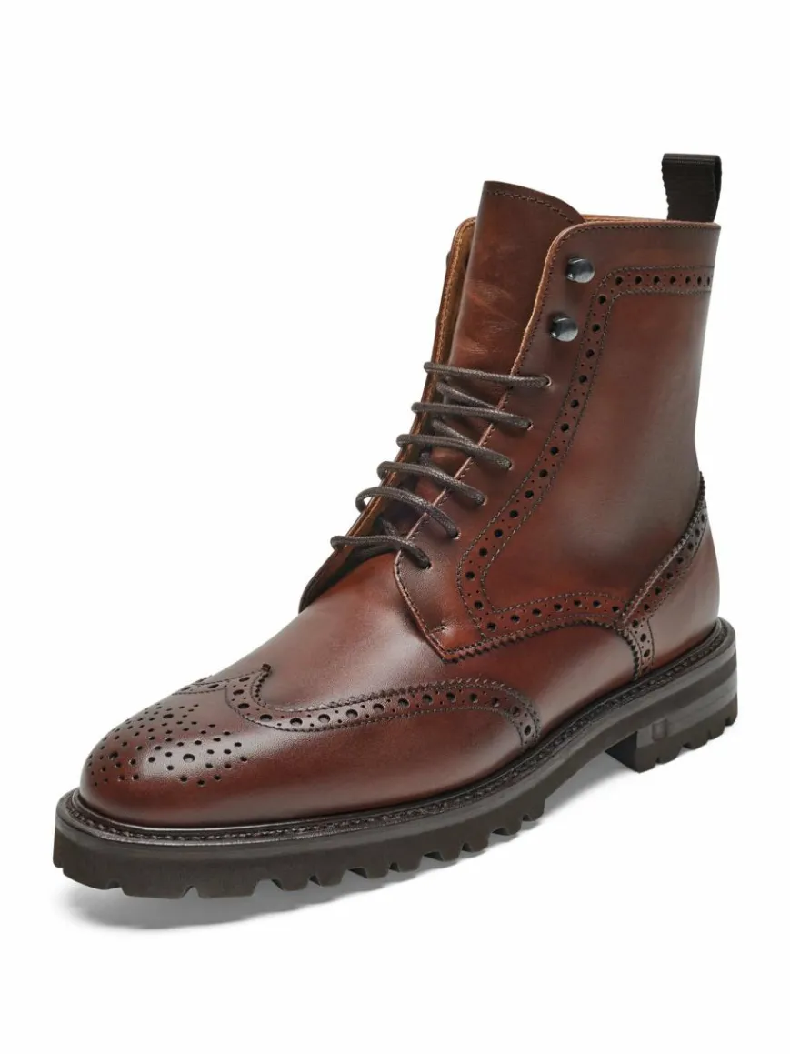 Henry Stevens Boots & Stiefeletten*Damen Schnürboots – Bonnie FBDB5 braun uni