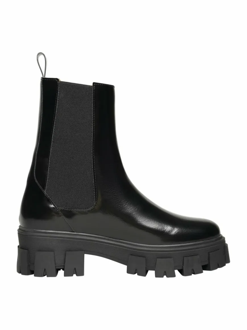 N91 Boots & Stiefeletten*Damen Schnürboots – Style Choice MN schwarz uni