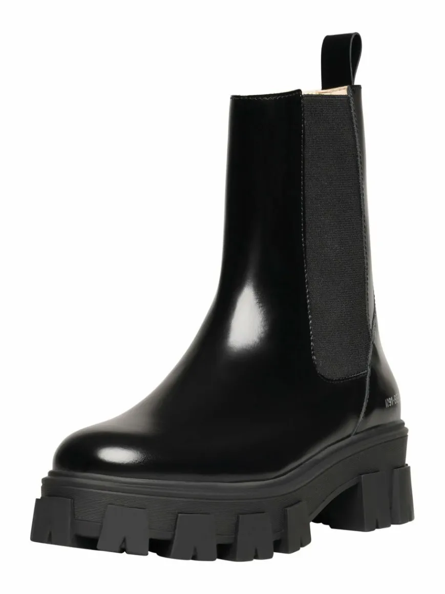 N91 Boots & Stiefeletten*Damen Schnürboots – Style Choice MN schwarz uni