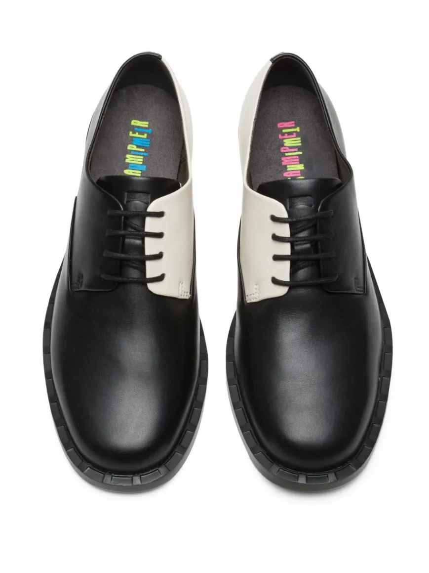 Camper Schnürschuhe*Damen Schnürschuhe - Twins schwarz uni