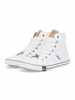 Mustang Schnürschuhe*Damen Schuhe weiß uni