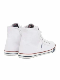 Mustang Schnürschuhe*Damen Schuhe weiß uni