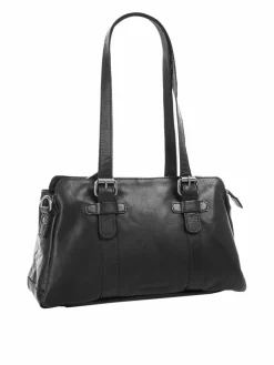 Spikes & Sparrow Taschen & Rucksäcke*Damen Schultertasche schwarz uni