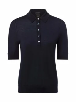 BOSS Shirts & Tops*Damen Schurwoll-Shirt - Fidenka marine meliert