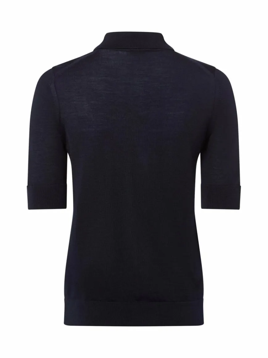 BOSS Shirts & Tops*Damen Schurwoll-Shirt - Fidenka marine meliert