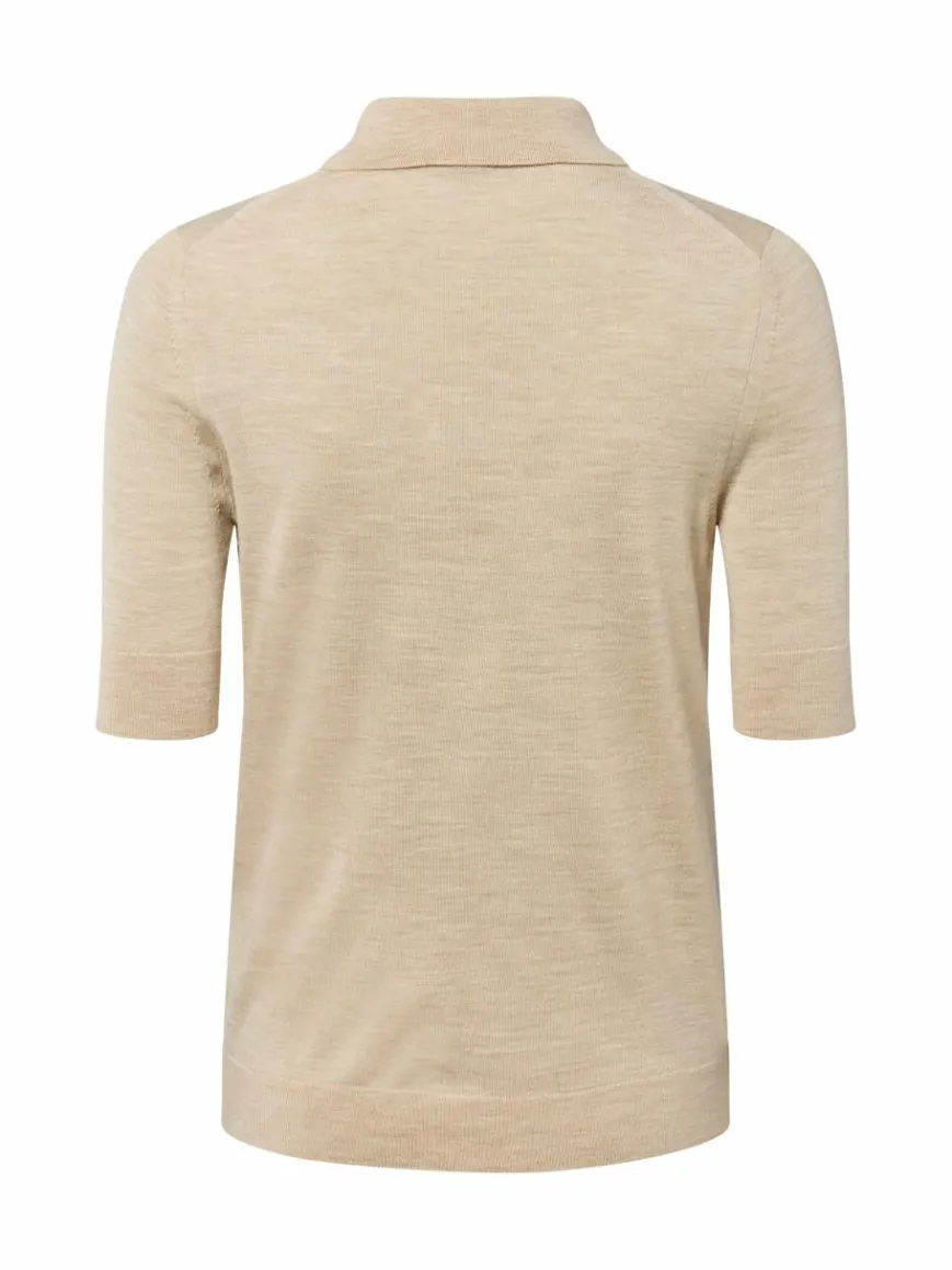 BOSS Shirts & Tops*Damen Schurwoll-Shirt - Fidenka beige meliert