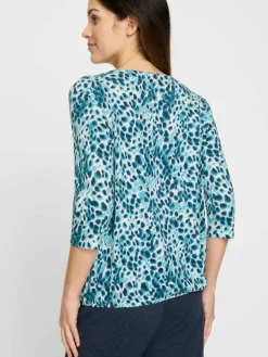 Olsen Shirts & Tops*Damen Shirt blau bedruckt