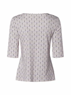 Marc Cain Collections Shirts & Tops*Damen Shirt taupe blau gemustert