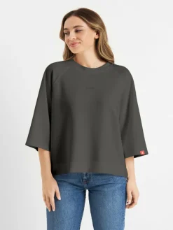 Frieda & Freddies Shirts & Tops*Damen Shirt grau uni