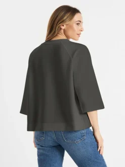 Frieda & Freddies Shirts & Tops*Damen Shirt grau uni